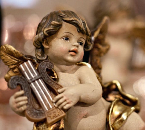 Gold Varaklı Melek Biblo